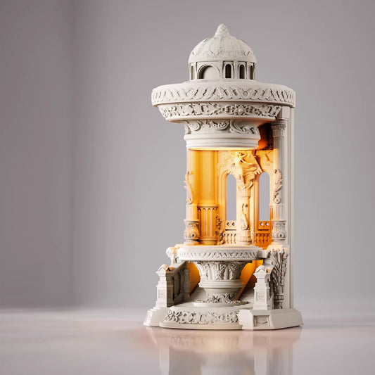 THE ANGELIC GARDEN" Sculptural Candle Warmer Lamp | Elegant Wedding & Home Decor Gift Set