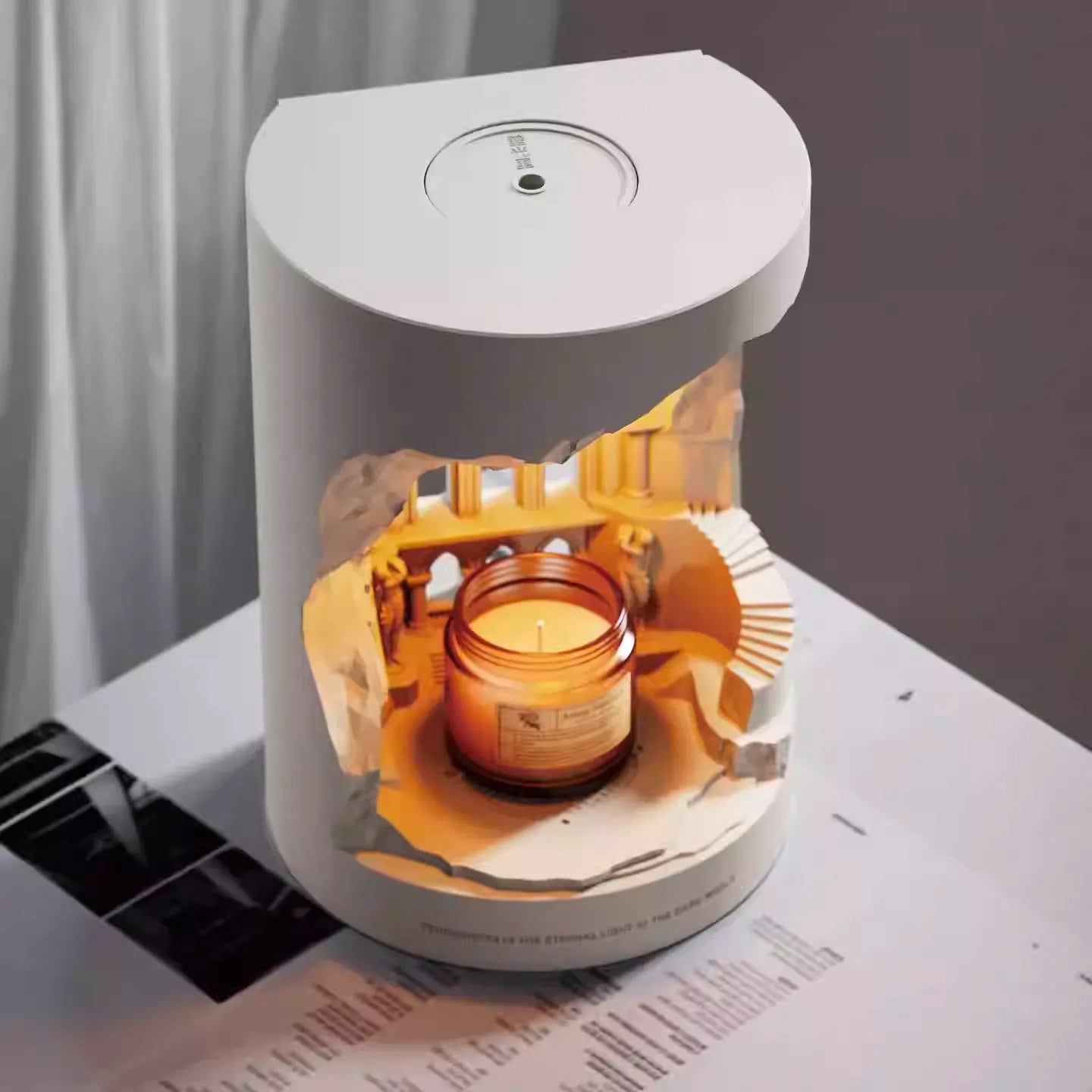 THE ECHO VALLEY" Sculptural Candle Warmer Lamp | Elegant Wedding & Home Decor Gift Set