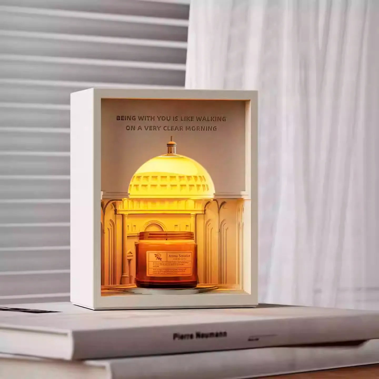 The TEMPLE GLOW" Sculptural Candle Warmer Lamp | Elegant Wedding & Home Decor Gift Set