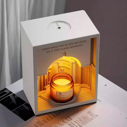 The TEMPLE GLOW" Sculptural Candle Warmer Lamp | Elegant Wedding & Home Decor Gift Set
