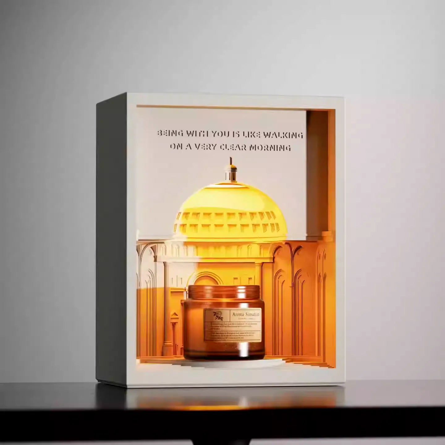 The TEMPLE GLOW" Sculptural Candle Warmer Lamp | Elegant Wedding & Home Decor Gift Set