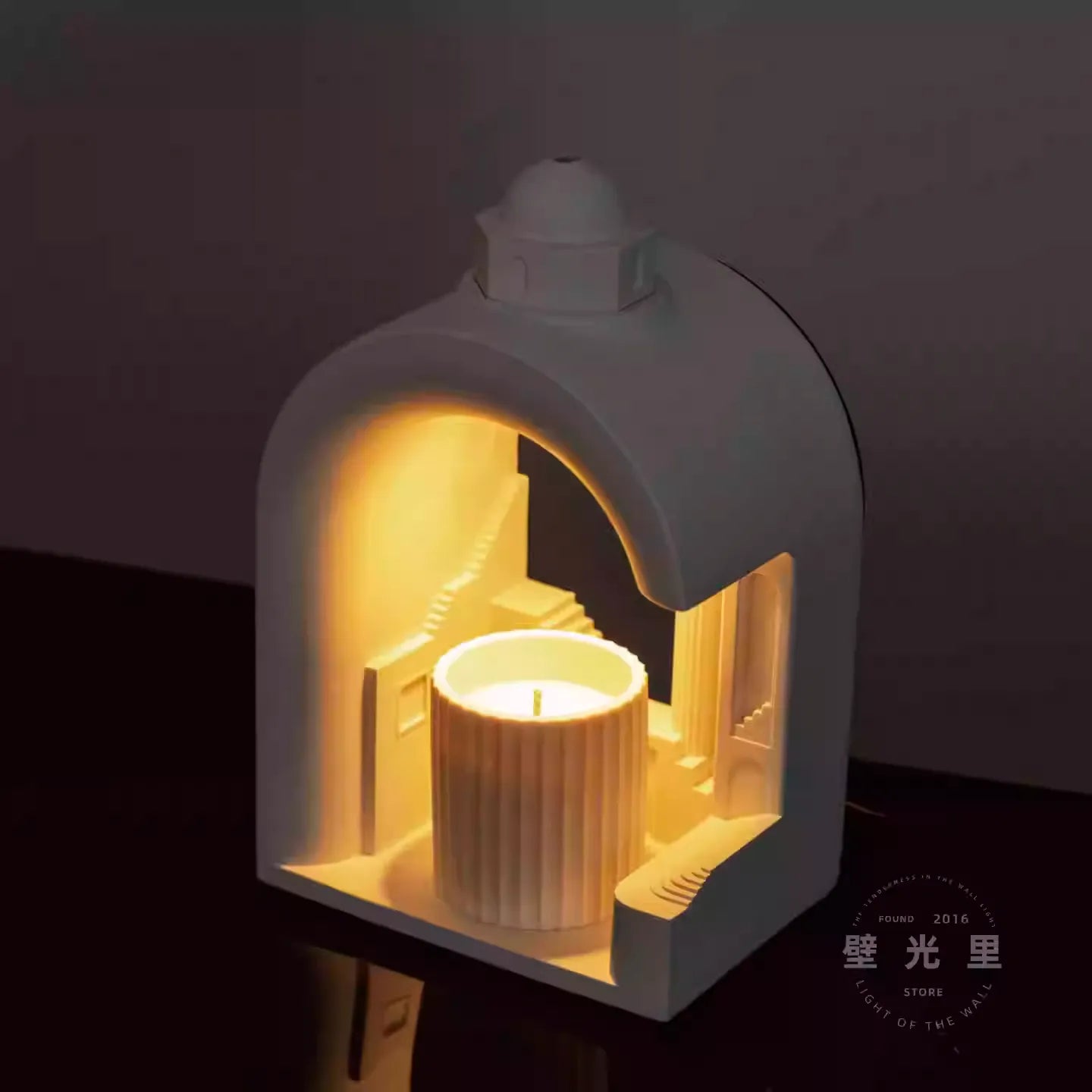 THE ENIGMATIC City" Sculptural Candle Warmer Lamp | Elegant Wedding & Home Decor Gift Set