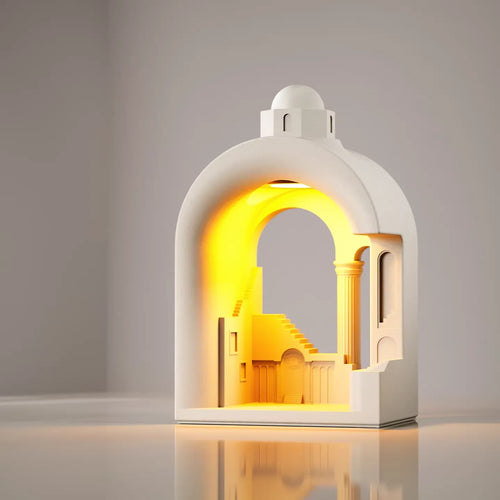 THE ENIGMATIC City" Sculptural Candle Warmer Lamp | Elegant Wedding & Home Decor Gift Set