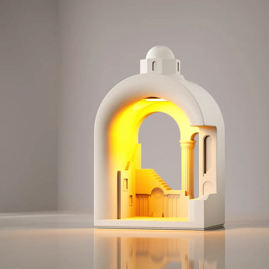 THE ENIGMATIC City" Sculptural Candle Warmer Lamp | Elegant Wedding & Home Decor Gift Set