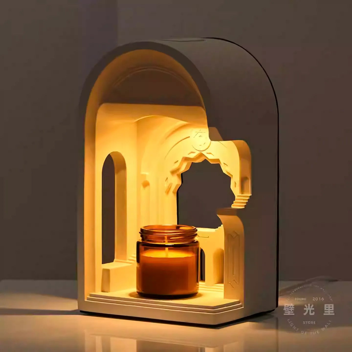 THE DUNE PALACE" Sculptural Candle Warmer Lamp | Elegant Wedding & Home Decor Gift Set