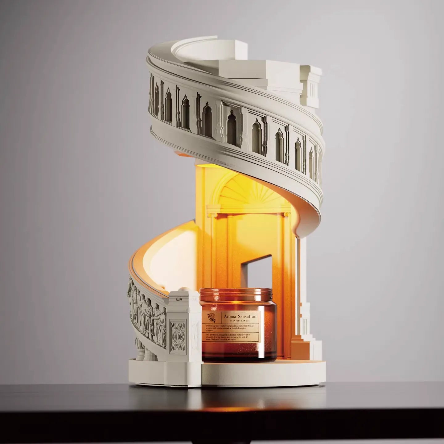 THE MELODY HALL" Sculptural Candle Warmer Lamp | Elegant Wedding & Home Decor Gift Set