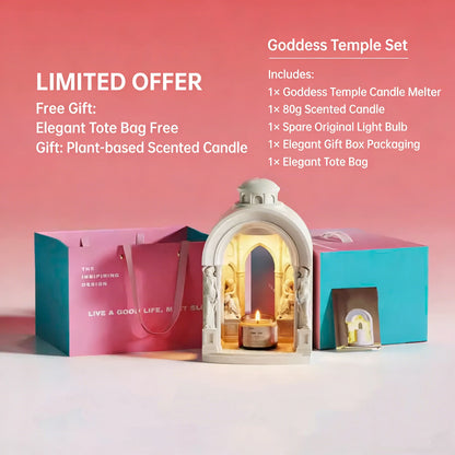 The GODDESS TEMPLE" Sculptural Candle Warmer Lamp | Elegant Wedding & Home Decor Gift Set