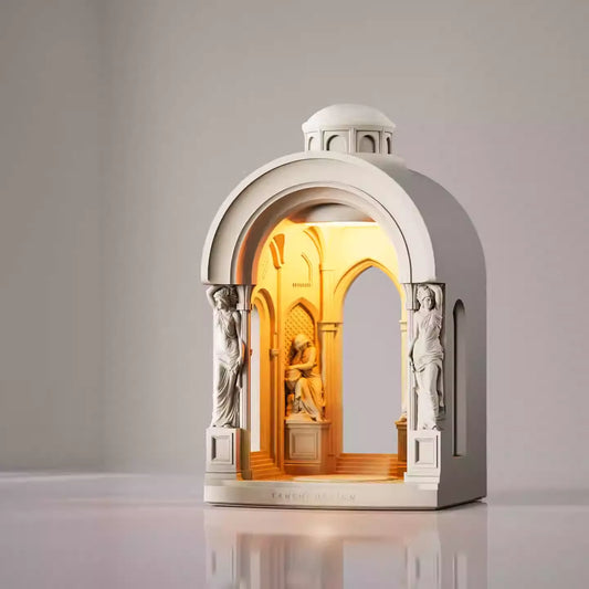 The GODDESS TEMPLE" Sculptural Candle Warmer Lamp | Elegant Wedding & Home Decor Gift Set