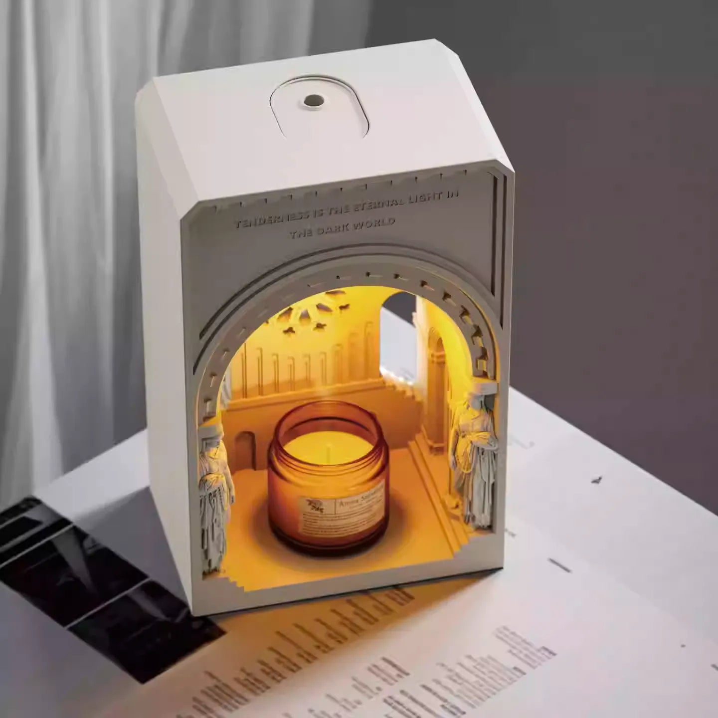 THE ROSACE" Sculptural Candle Warmer Lamp | Elegant Wedding & Home Decor Gift Set